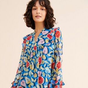 ModCloth Hutch Summer Fruit Tart Babydoll Dress, 1X